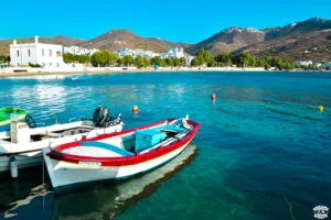 katapola amorgos cyclade grece bateau mer