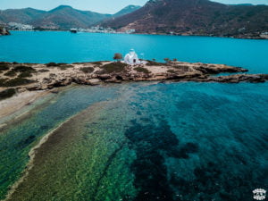 amorgos katapola cyclades grece vue drone